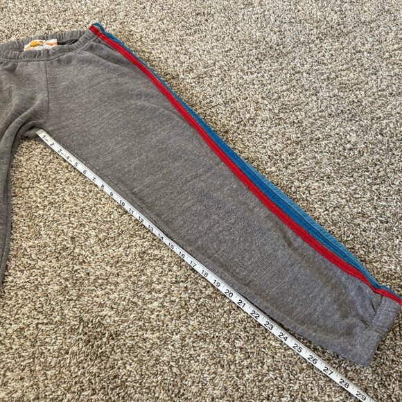 Aviator Nation Sweatpants Womens Medium Gray Blue Red Stripe Track Pants USA - Picture 4 of 9